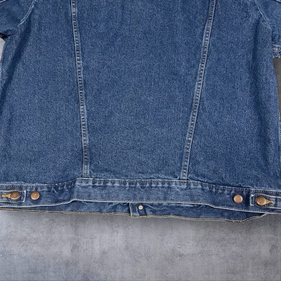 Wrangler Denim Trucker Jacket Mens XL Unlined Western Rodeo Ranch Rodeo - Picture 6 of 9